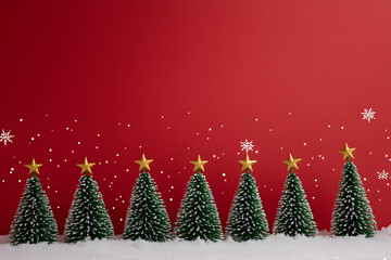 Elegant Christmas Decorations with Festive Ornaments, Sparkling Lights, Red and Gold Accents, and Cozy Holiday Charm for a Winter Wonderland Setting