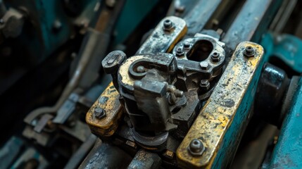 Close-Up of Railway Switch Mechanism in Operation