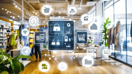 Retail Technology and Digital Transformation Concept.