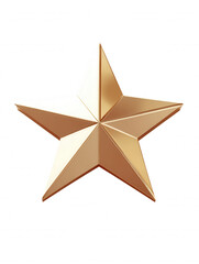 Obraz premium Golden Five-Pointed Star Minimalist Icon