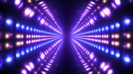 3D futuristic retro grid purple blue neon light technology digital grid abstract background copy space. pattern with rays lines and dots club bar disco geometric cyberpunk dance LED wallpapaer