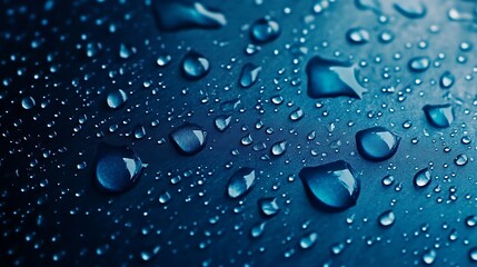 Water splashes on a dark background. Shallow depth of field