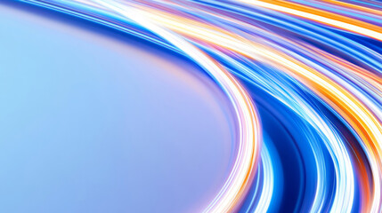 3D dynamic abstract neon light streak trail technology virtual reality background. cyberpunk futuristic fashion vibrant line modern colorful rainbow glow glossy striking wallpaper 