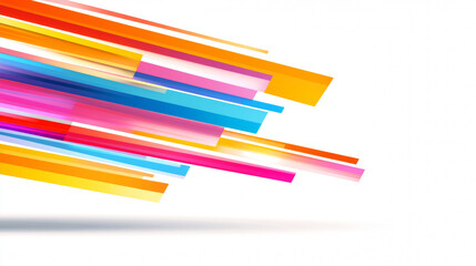 Fototapeta premium 3D dynamic abstract neon light streak trail technology virtual reality background. cyberpunk futuristic fashion vibrant line modern colorful rainbow glow glossy striking wallpaper
