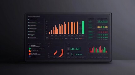 Sleek Digital Marketing Dashboard with Comprehensive Metrics and Analytics Visualization