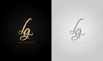  initial letter lg,luxury gold collors