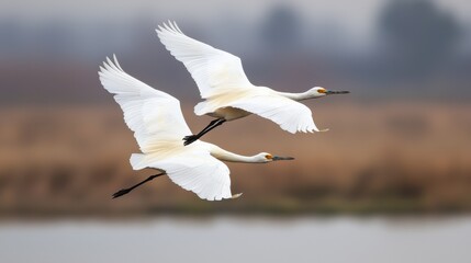 Environmental Pollution Soaring white birds in flight Coastal , Hazards