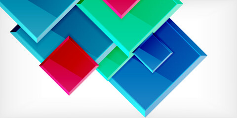 Shiny glossy metallic or plastic square design background. Vector Illustration For Wallpaper, Banner, Background, Card, Book Illustration, landing page