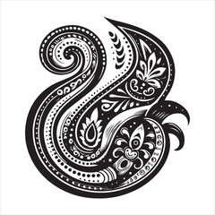 Paisley silhouette clipart Design - Paisley vector illustration
