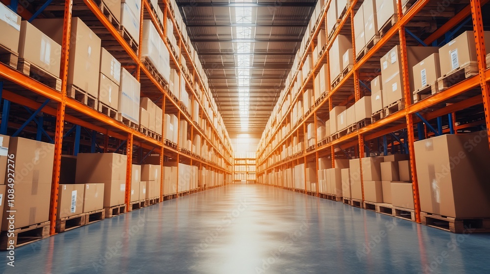Aufkleber fully automated and efficient warehouse storage system for optimized logistics and inventory