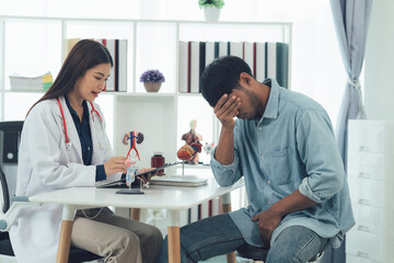 Fototapeta premium Doctor and Upset Patient Consultation 