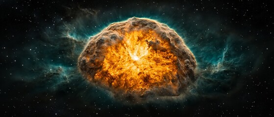 Obraz premium Cosmic Explosion Nebula Star Death Space Galaxy Astronomy