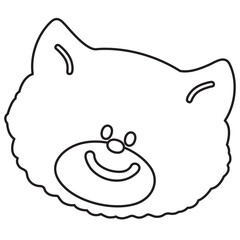 Outline of cat for kid colouring book, art, painting, animal, tattoo, pet shop, vet, kitten cartoon, character, comic, mascot, patch, brooch, adopt pet, foster home, shelter, cat lover, meow, sketch