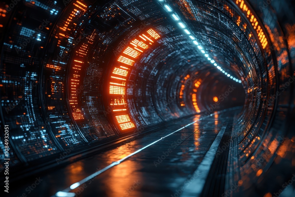 Poster exploring quantum computing a futuristic abstract representation in a digital environment for enhanc