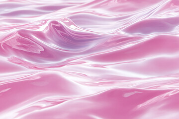 Obraz premium Abstract Fluid Motion with Pink and Golden Waves