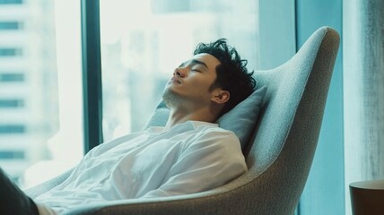 Person falling asleep during daytime, reflecting the need for rest and balance in our fast-paced lives. The scene captures the essence of seeking tranquility amidst daily hustle.