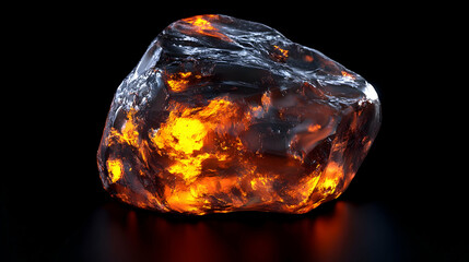 Glowing Crystal 3D Illustration