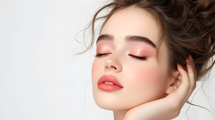 Elegant High-Fashion Beauty Portraits with Radiant Skin, Glamorous Makeup, and Luxurious Skincare Glow.