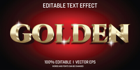 editable golden luxury vector text effect with  style design