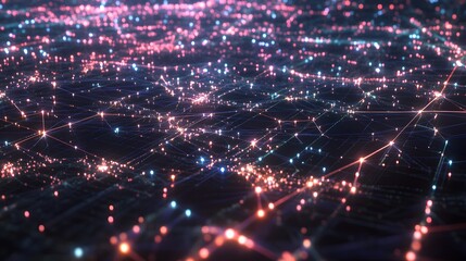 Obraz premium Telecommunication Network Coverage Map Visualization