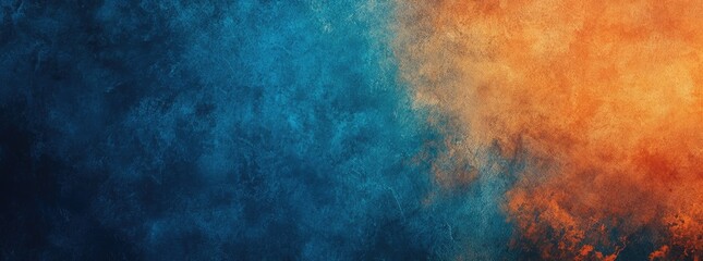 Obraz premium Abstract Gradient Background with Blurred Blue and Orange Colors, Grainy Texture