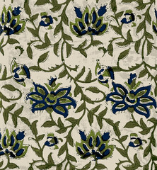 Ajrakh Pattern and block print and batik print Background digital printing textile pattern