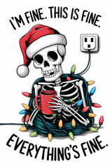 Christmas Skeleton says everything is fine