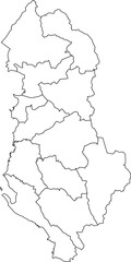 Albania Outline Map