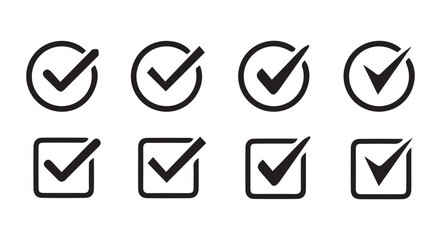 Check icon set.Check marks big collection. Tick icon. Check marks different shape, isolated.vector illustration eps 10