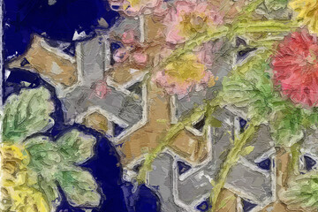 Oil paintings and various flowers, roses, peonies, cats and dogs, abstract flowers, and beauty