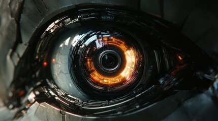 Futuristic Tech Eye Close-up Design