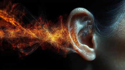 A  listening attentively to a person, leaning forward with an expression of genuine concern, with empathy, Generative AI