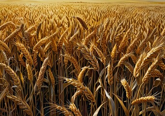 Golden Wheat Field in Sunlight