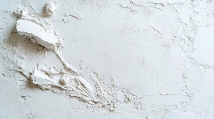 Obraz premium Weathered plaster surface, textured with dust and smudges, creating an intriguing backdrop that conveys age and character in an inviting, open space.
