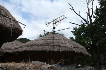 한국의 전통 가옥 초가집