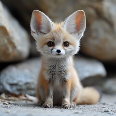 Cute desert fox with captivating big eyes