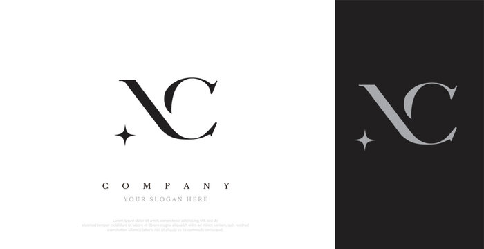 Initial NC Logo Design Vector 