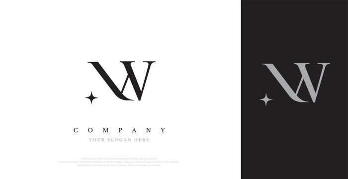 Initial NW Logo Design Vector 