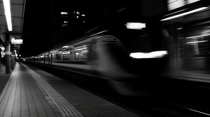 Dynamic Train Departing Station with Blur Effect