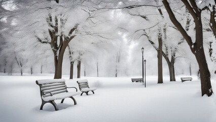 park with winter