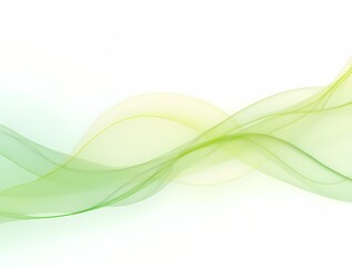 Obraz premium Elegant abstract background. Smoothly flowing light green and yellow waves on a white background. Abstract, expressionistic
