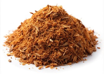 Fototapeta premium Coconut Coir Chips Isolated on White - Rule of Thirds Photography