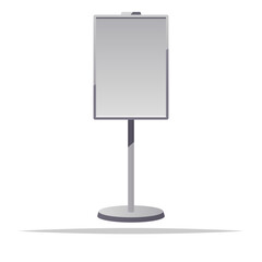 Metal poster stand vector isolated illustration