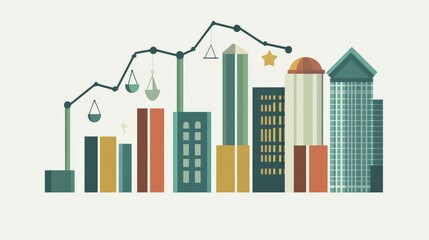 Obraz premium Impact of Laws on Economic Growth in Visual Format