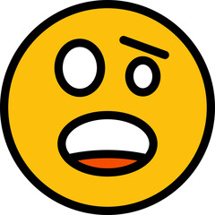 Fototapeta premium Nervous Face Emoji 