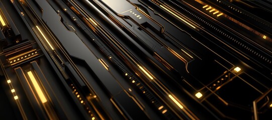 Obraz premium gold and black glowing business frame background 24