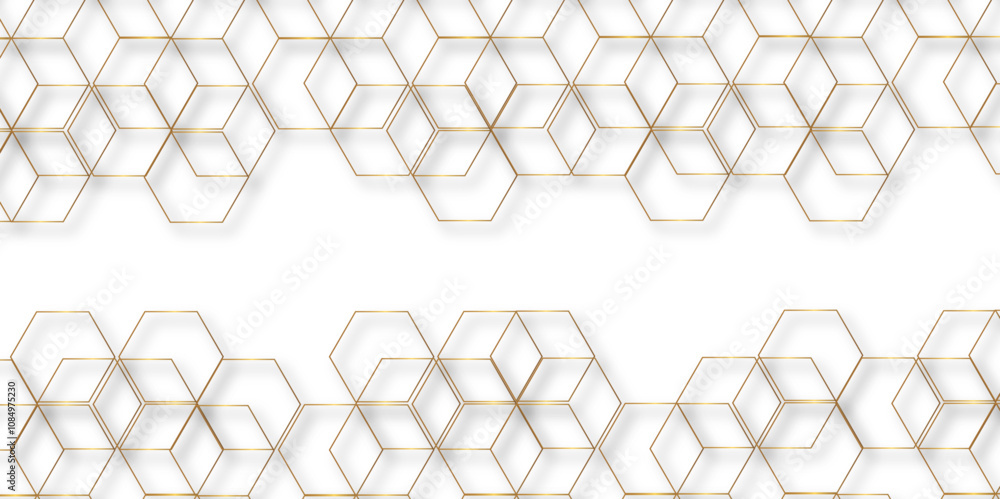 Poster abstract golden linear graphic ornament. arabian stylish seamless pattern on white background. creat