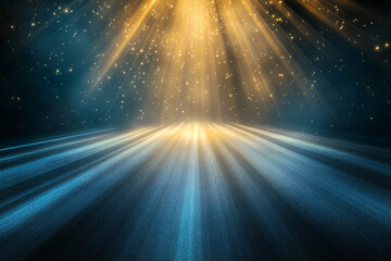 Vibrant Stage Lighting with Blue and Orange Beams, Fog Effects, and Dramatic Lighting for Concert and Event Performance