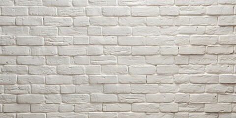 Fototapeta premium A Pristine White Brick Wall With Subtle Variations in Texture, Providing a Clean and Classic Background For Design and Photography
