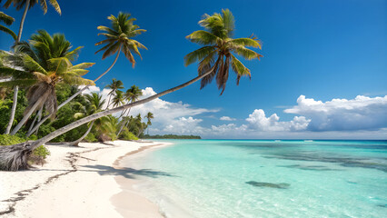 Fototapeta premium beach with palm trees